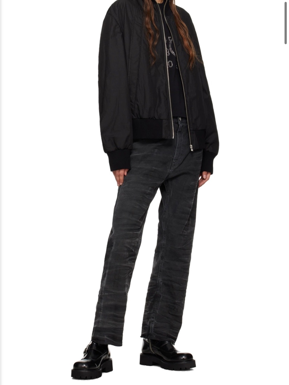 MM6 Maison Margiela Black Distressed Jeans
